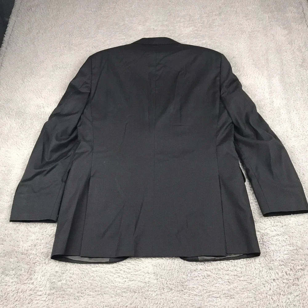 Peter Millar Sport Coat Mens 40R Black Micro Check Double Vented Blazer Jacket
